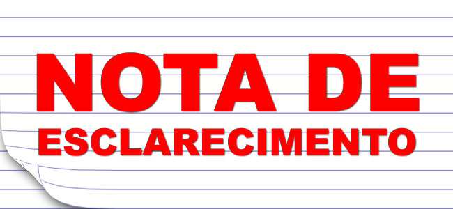 SECRETARIA DE ADMINISTRAÇÃO – NOTA DE ESCLARECIMENTO