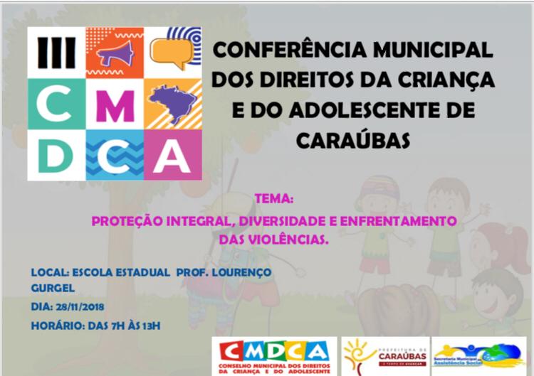 Terceira Conferência dos Direitos da Criança e Adolescente acontece nesta quarta-feira em Caraúbas