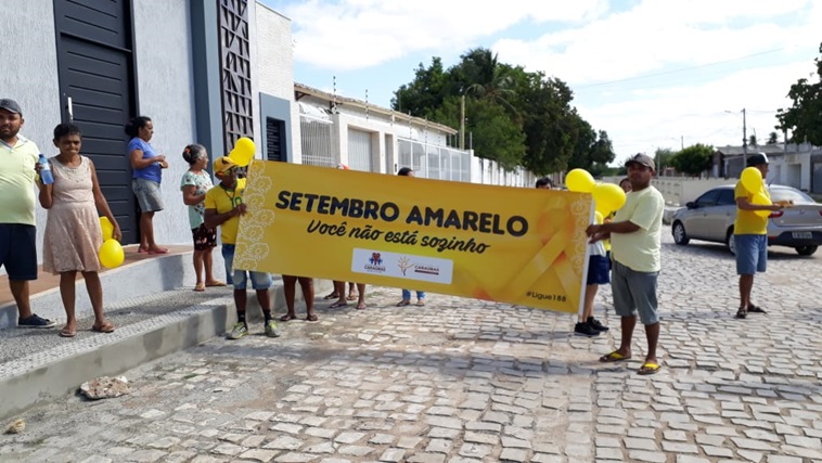 Caps realiza caminhada de conscientização da campanha “Setembro Amarelo” em Caraúbas