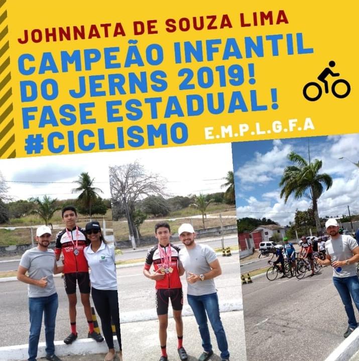 Aluno da Escola Municipal Leônia Gurgel é campeão de Ciclismo dos Jerns 2019 etapa Natal