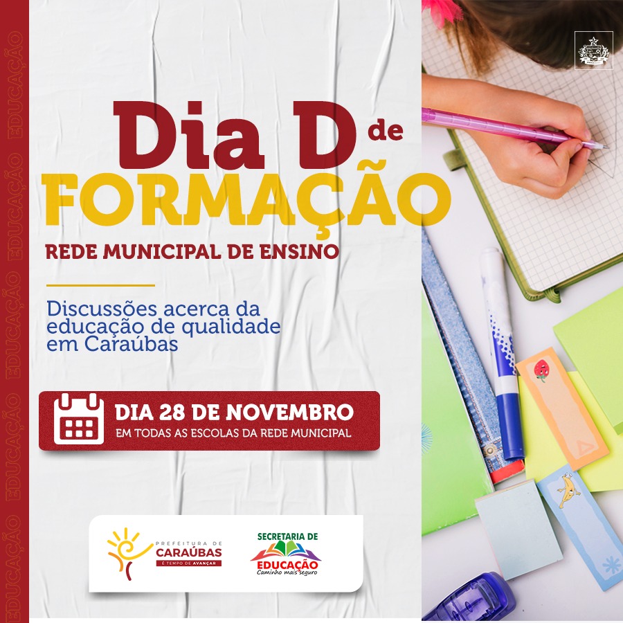 Prefeitura de Caraúbas realiza “Dia D de Formação” em todas as escolas municipais