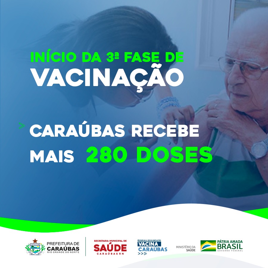 Prefeitura de Caraúbas recebe quinta remessa de vacinas contra Covid-19 para campanha de imunização