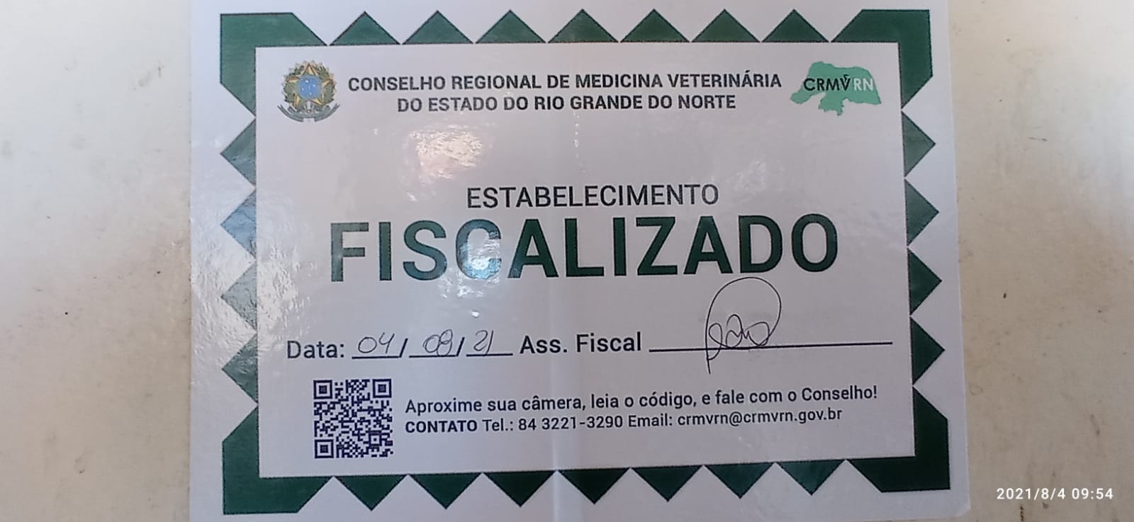 Conselho de Veterinária do RN fiscaliza abatedouro de Caraúbas e emite Selo de autenticidade Sanitária de funcionamento