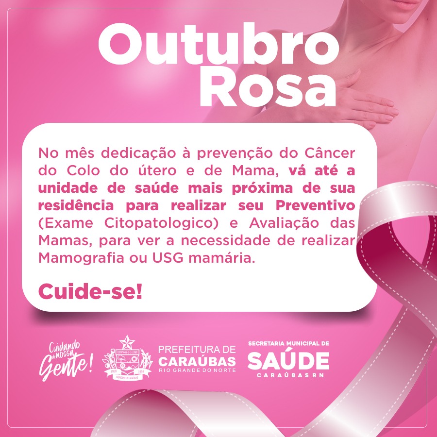 Secretaria de Saúde intensifica ações dentro da campanha Outubro Rosa em Caraúbas