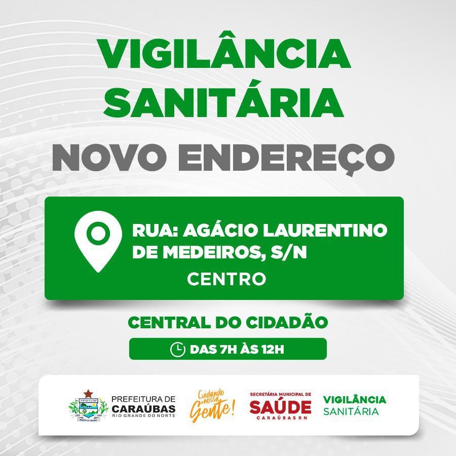 Comunicado da Vigilância Sanitária de Caraúbas