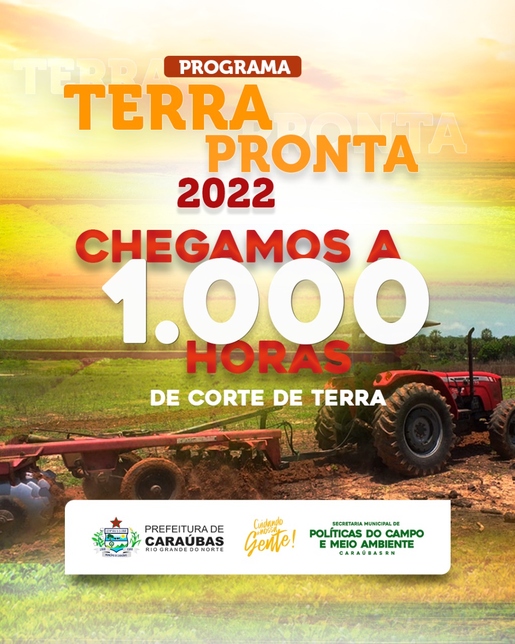 Programa Terra Pronta em Caraúbas chega a mil horas em cortes de terras