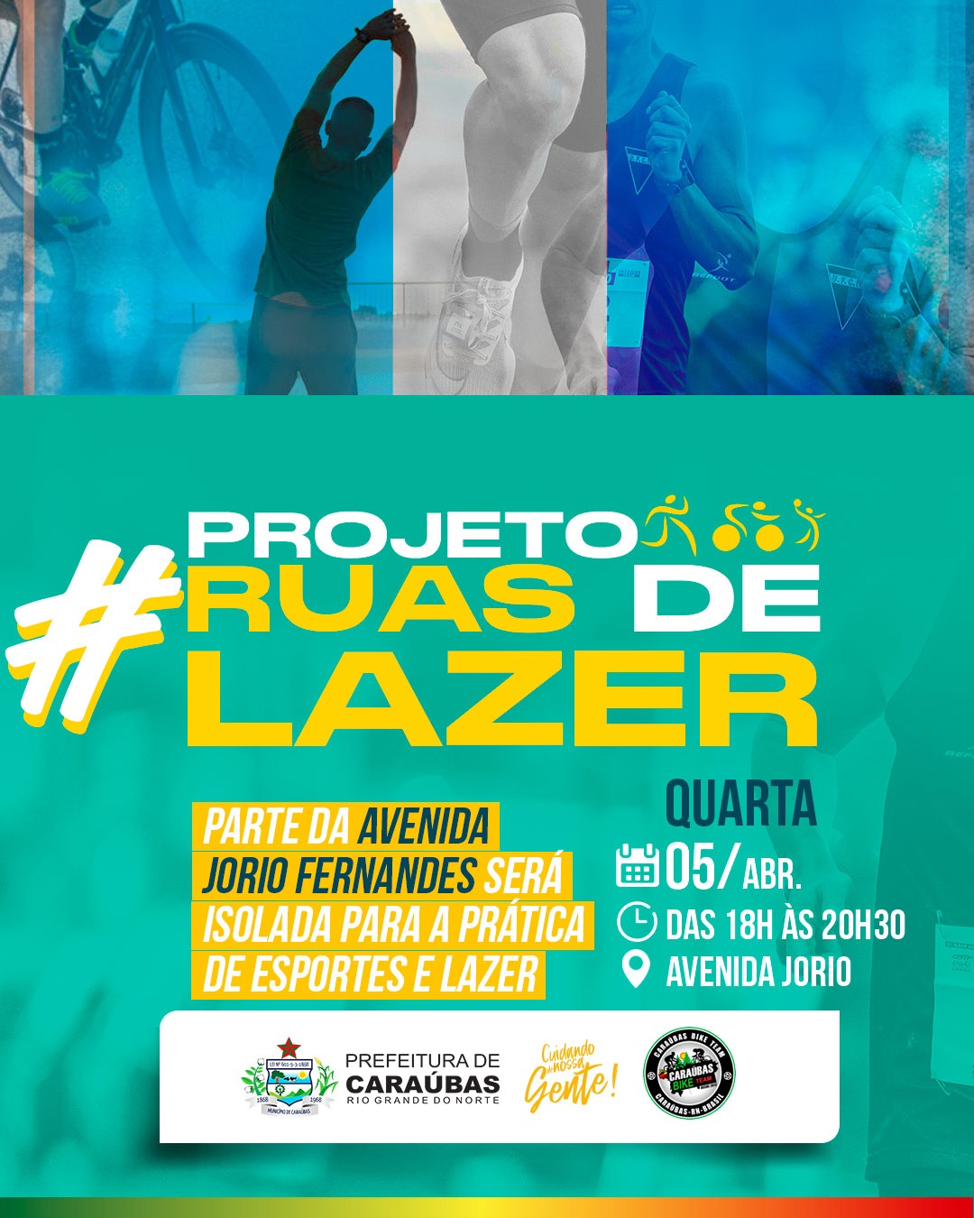 Projeto “Ruas de Lazer” inicia nesta quarta-feira em Caraúbas