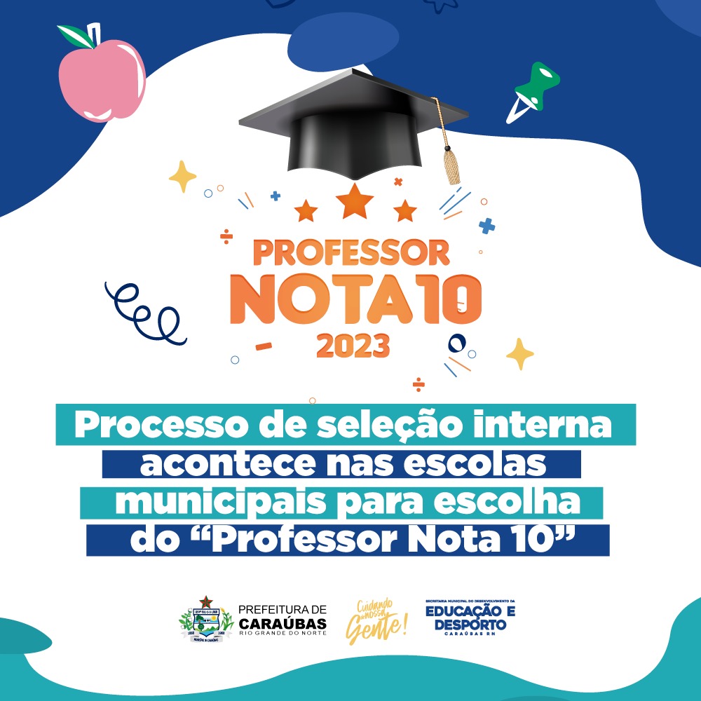 Escolas municipais  escolhem “Professor Nota 10” em Caraúbas