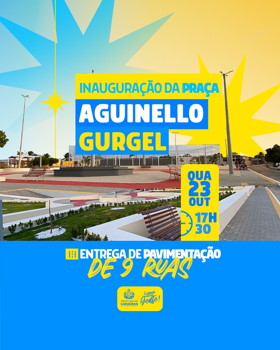 Prefeito Juninho Alves inaugura nesta quarta-feira a Praça Aguinelo Gurgel no Alto São Severino